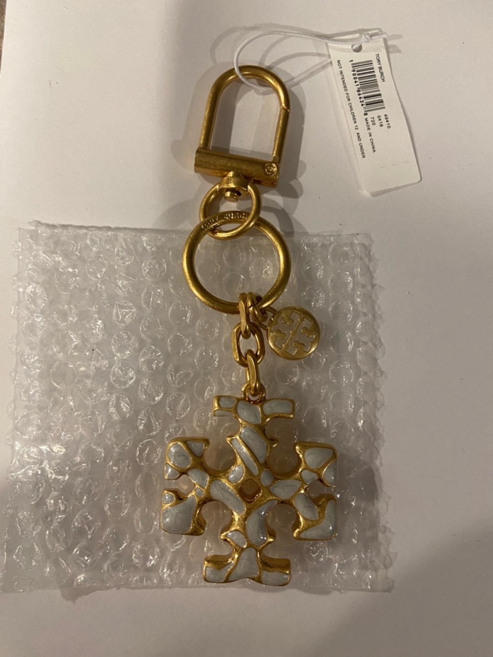 NWT Tory Burch Logo Bag Charm / keychain